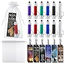 Tujoe 36Pcs/12 Set Man of God Christian Gifts Bulk Man of God Father's Day Set 12 LED Lights 12 Bible Verse Cards 12 Bags for Religious Church VBS Sunday School Fathers Day Gift