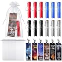 Tujoe 36pcs/12 Set Man of God Gifts Mini LED Flashlight Keychain Man of God Religious Bible Bookmark Set Christian Party Favors Father's Day Gifts for Men Adult Dad