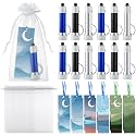 Tujoe 36pcs/12 Set Shine Bright Christian Gifts Set 12 LED Flashlights 12 Bible Verse Bookmarks 12 Organza Bags for Graduation VBS Sunday School Religious Church Encouragement Gifts