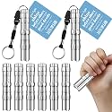 Tujoe 6 Sets Father's Day Christian Gift for Men Bulk Man of God Flashlight with Bible Verse Card Religious Illumination Themed Gifts Inspirational Keychains for Men Church,Not Include Battery