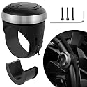 Tukzer Universal Car Steering Wheel Spinner Knob for All Vehicles Driving/Turning Helper | 360° Smooth Rotation Booster Handle Control| High-Strength Metal Ball Bearing, Anti-Slip Silicone Surface