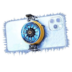 tukzer phone cooler gaming fan for iphone amp android semiconductor mobile cooling fan with silent fanadjustable clipfast heat dissipation for gaminglive streaming amp videos-phone width 228-386inch