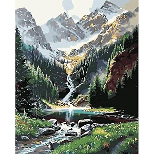 alpine diy acrylic painting by numbers kit on canvas paint by number kit for adults beginner number painting kit diy canvas painting by numbersmulti-coloured