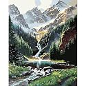 Alpine Diy Acrylic Painting By Numbers Kit On Canvas, Paint By Number Kit For Adults Beginner Number Painting Kit Diy Canvas Painting By Numbers,Multi-Coloured
