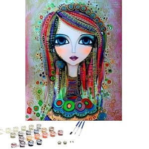 tulip n turtle african art diy acrylic paint by number kit for kids beginner number painting kit diy canvas painting by number wall decoration diy painting kit multi-coloured