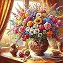 TULIP N TURTLE Bundle Of Joy Diy Acrylic Paint By Number Kit For Adults Kids Beginner Number Painting Kit Diy Canvas Painting By Number Wall Decoration Diy Painting Kit,Multi-Coloured