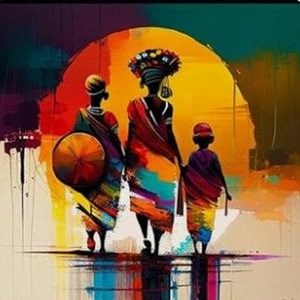 tulip n turtle african art diy acrylic paint by number kit for kids beginner number painting kit diy canvas painting by number wall decoration diy painting kit multi-coloured