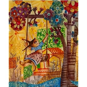 tulip n turtle african art diy acrylic paint by number kit for kids beginner number painting kit diy canvas painting by number wall decoration diy painting kit multi-coloured