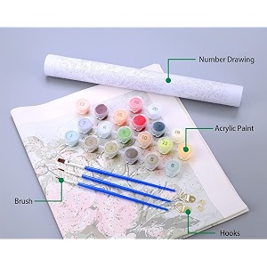 tulip n turtle krishna diy acrylic paint by number kit for adults kids beginner number painting kit diy canvas painting by number wall decoration diy painting kit for adultsmulti-coloured