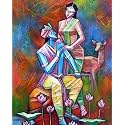 Krishna Radha Crystal DIY Paint by Number Kit for Adults Beginner DIY Canvas Painting by Numbers.DIY Painting kit for Adults