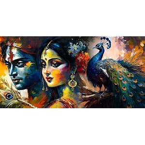 tulip n turtle krishna radha banner diy acrylic paint by number kit for kids beginner number painting kit diy canvas painting by number wall decoration diy painting kit multi-coloured