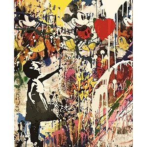 mickey diy acrylic painting by numbers kit on canvas paint by number kit for adults beginner number painting kit diy canvas painting by numbersmulti-coloured