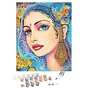 TULIP N TURTLE Mohini Diy Acrylic Paint By Number Kit For Adults Kids Beginner Number Painting Kit Diy Canvas Painting By Number Wall Decoration Diy Painting Kit For Adults,Multi-Coloured