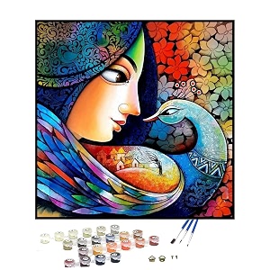 tulip n turtle morni diy acrylic paint by number kit for adults kids beginner number painting kit diy canvas painting by number wall decoration diy painting kit for adultsmulti-coloured