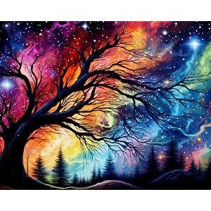 tulip n turtle northern light diy acrylic paint by number kit for adults kids beginner number painting kit diy canvas painting by number wall decoration diy painting kitmulti-coloured