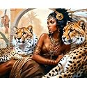 TULIP N TURTLE Queen Of Beast Diy Acrylic Paint By Number Kit For Adults Kids Beginner Number Painting Kit Diy Canvas Painting By Number Wall Decoration,Multi-Coloured