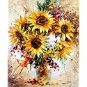 TULIP N TURTLE Sunflower DIY 5D Diamond Painting by Number Kits Round Dril Diamond Painting Kit Cross Stitch Pictures Arts Craft