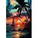 Full Moon Diy Acrylic Painting By Numbers Kit On Canvas, Paint By Number Kit Adults Beginner Number Painting Kit Diy Canvas Painting By Numbers.Diy Painting Kit Adults, Multicolor
