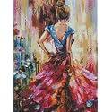TULIP N TURTLE Women with Guitar DIY 5D Diamond Painting by Number Kits Round Drill Cross Stitch Pictures Arts Craft