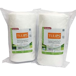 tulips absorbent cotton roll 100 gm pack of 2