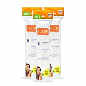 tulips cotton pads 100 pc pack of 3