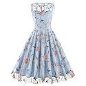 Tulle Embroidery Floral Dress for Women Sleeveless