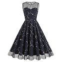 Tulle Embroidery Floral Dress for Women Sleeveless