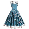 Tulle Embroidery Floral Dress for Women Sleeveless
