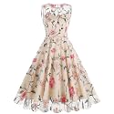 Tulle Embroidery Floral Dress for Women Sleeveless