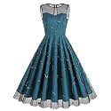 Tulle Embroidery Floral Dress for Women Sleeveless