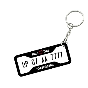 customized number plate keychain for bikes and cars personalized printed gift long size printed black wood