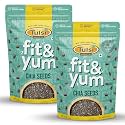 Tulsi Black Chia Seeds 400g (200g x 2) | Clean Chia Seeds for Eating | Healthy Snacks | Calcium and Protein Rich Seeds
