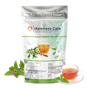 haleness care tulsi green tea  herbal slimming amp detox tea for weight management digestion amp immunity  pack of 1 20 cups 25g  free diet plan