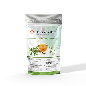haleness care tulsi green tea for weight management  slimming tea with free diet plan  belly fat reduction  100 pure amp natural  1 month pack 60 cups  ginger lemongrass cinnamon
