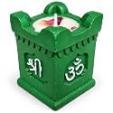 Tulsi Pot Decorative Diya Holder Combo Set of 4, Square Om Design