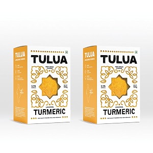 tulua lakadong turmeric premium powder haldi - 100gm each pack of 2  9-12 high curcumin content  sourced from meghalaya  100 natural and organic  no added artificial colours