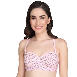 Star Print Half Cup Padded Everyday Bra