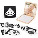 Tummy Time Mirror for Baby, 0‑180° Adjustable Floor Mirror for 0-18 Months