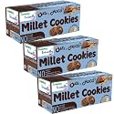 Tummy Friendly Oats Chocolate Millet Cookies for Kids Adults. Millet Biscuits made of Ragi, Jaggery. Healthy Snacks for kids Babies 1 Year Old. Gift Best Healthy Cookies, Oats - 3 x75g