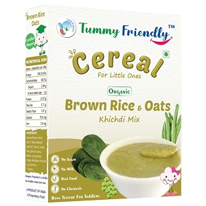 tummyfriendly foods organic khichdi mix with vegetables for toddlers  baby food for 1 year old baby  shelf-life 9 month  200g brownriceoats