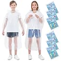 TUNCHMO Disposable Rain Ponchos for Adults &amp; Kids 4/6/10 Pack Extra Thick