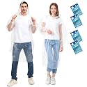 TUNCHMO Disposable Rain Ponchos for Adults & Kids 4/6/10 Pack Extra Thick