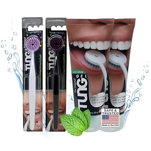 tung gel brush and gel tongue cleaner partner pack