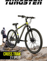TUNGSTEN CROSS TRAK 21 SPEED|geared|FRONT SUSPENSION|DUAL DISC 26 T (inch) Mountain Cycle