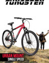 TUNGSTEN URBAN MOUNT SINGLE SPEED|FRONT SUSPENSION|DUAL DISC 27.5 T (inch) Mountain Cycle