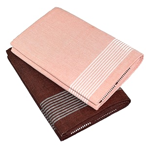 tuni mani men39s cool cotton dhoti plain solidlength 20m pack of 2