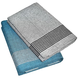 tuni mani men39s cool cotton dhoti plain solidlength 20m pack of 2