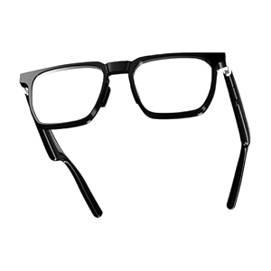 tunifi g01 smart glasses wireless bluetooth with magnetic charging hands-free calling anti-blue light sport headset eyewear intelligent eyeglasses charcoal black