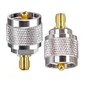 TUOLNK PL259 to SMA Female SMA Female to UHF Male Connecto Adapter 2PCS