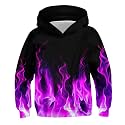 TUONROAD Boys Hoodies 3D Graphic Sweatshirt Lightweight Pullover 6-16T cool